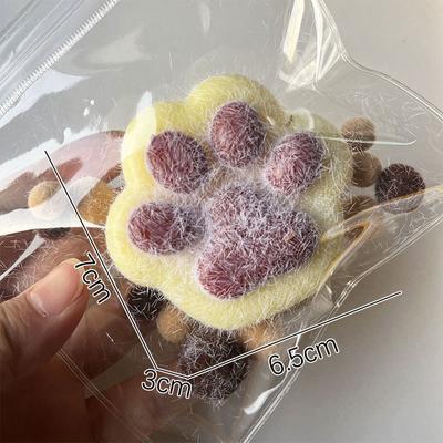 Mochi Taba Squishy Katzenpfote mit Beflockung Fidget Toy Kawaii Plüsch Tpr Katzenpfote Weich Relief Entspannungsspielzeug