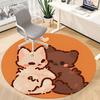 1PC Kittens Purrfect Office Round Area Rug,  Mat Suitable ForOffice, Under Office Chairs Bedroom Living Room Home Decor, Room Deco