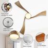 Sofucor 132 cm Ceiling Fan with LED Light, Remote Control, DC Power Supply, Timer, Solid Wood, 2 Colors Available