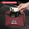 PU Leather Car Storage Organizer Bag Pocket For MINI Cooper JCW Countryman Clubman Cabrio Paceman Coupe Car tire valve cap