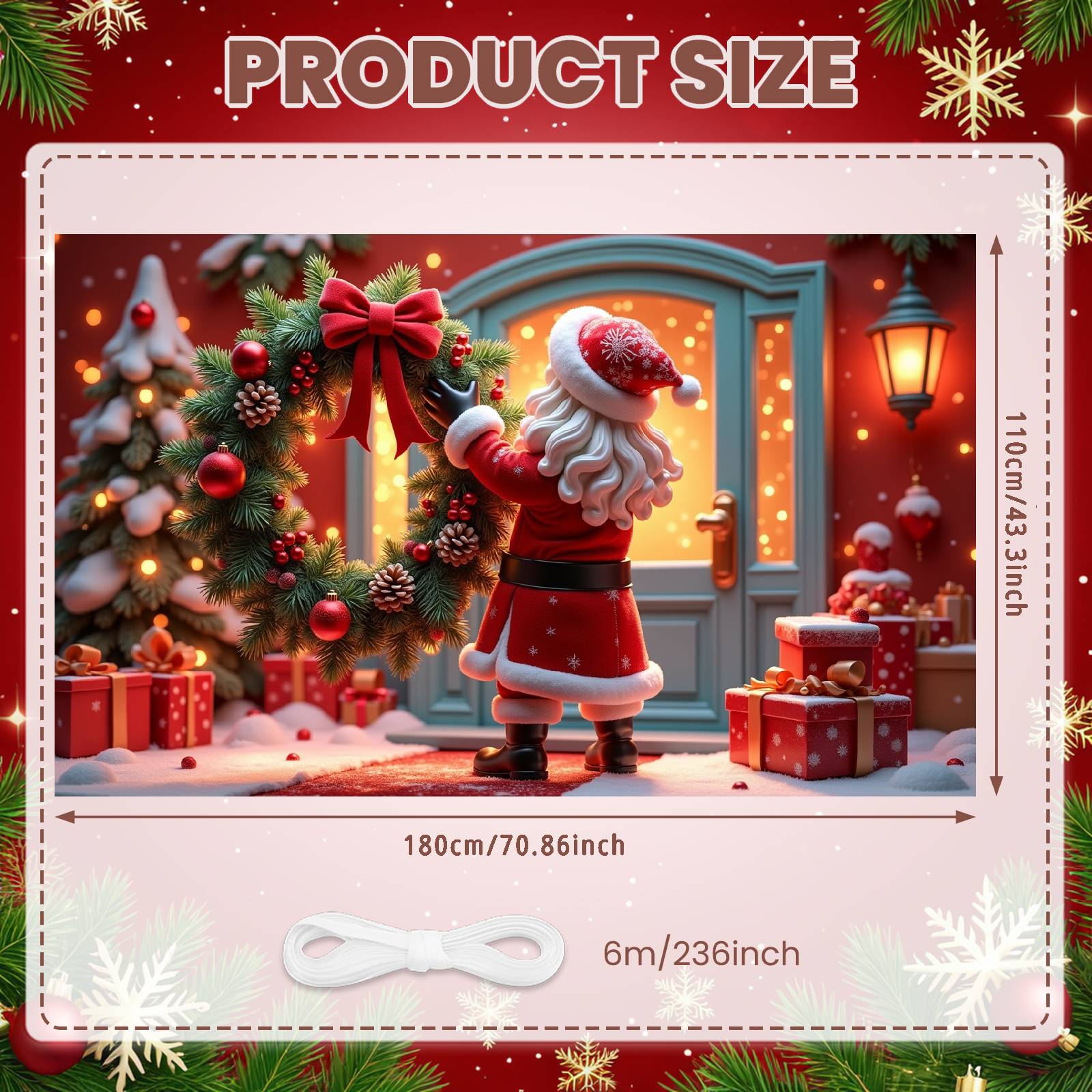 Christmas Banner Festive Design Christmas Event Banner Xmas Decoration Banner Christmas Theme Xmas Backdrop For Holiday Photo