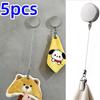 1/1/1pcs Automatic Retractable Towel Rack No Punching Self-Adhesive Wall Hanging Towel Holder Automatic Rebound with Strong Clip