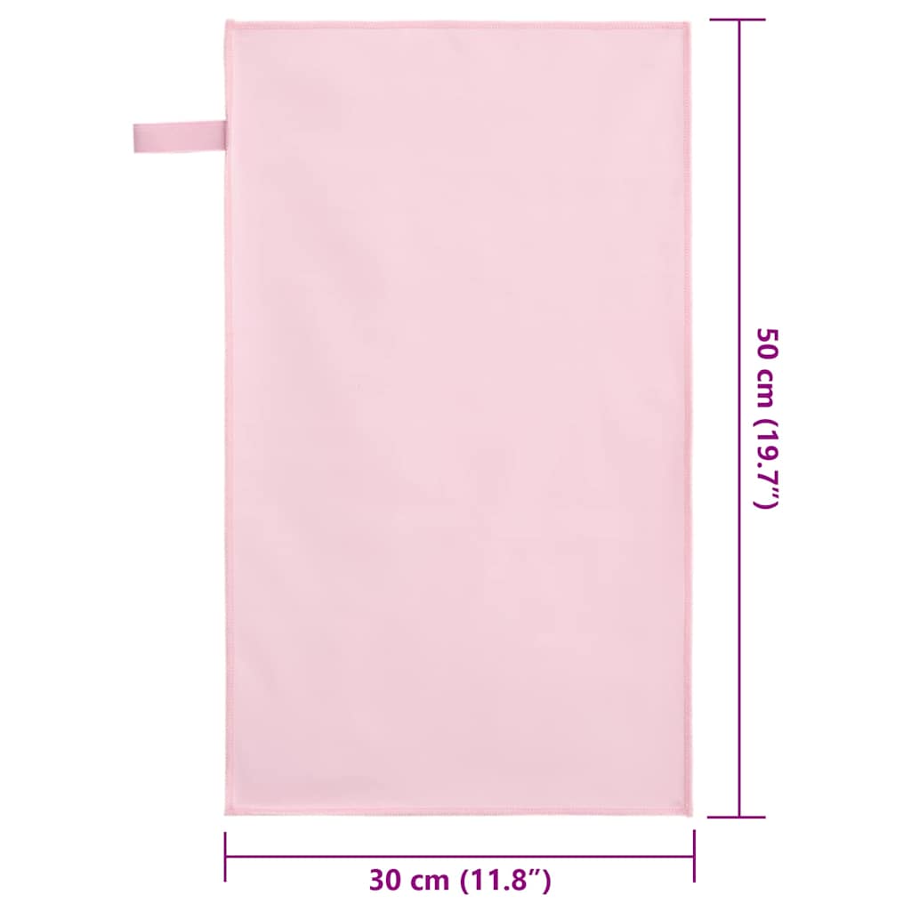 Sports Hand Towels 2 pcs Pink 50 x 30 cm Polyester and Polyamide