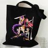 Spot KPOP Demon Hunter Group Cartoon Print Canvas Bag Women's Daily Handbag Shopping Bag