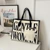 Neue Pendler-Tragetasche Cartoon bemalt Canvas-Tasche große Kapazität Schulter Achseltasche Trend