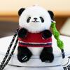 Cartoon Sweater Panda Plush Pendant for Girls Traveling Slanted Mobile Phone Clip Panda Hall Souvenir Backpack Hanging Decoration