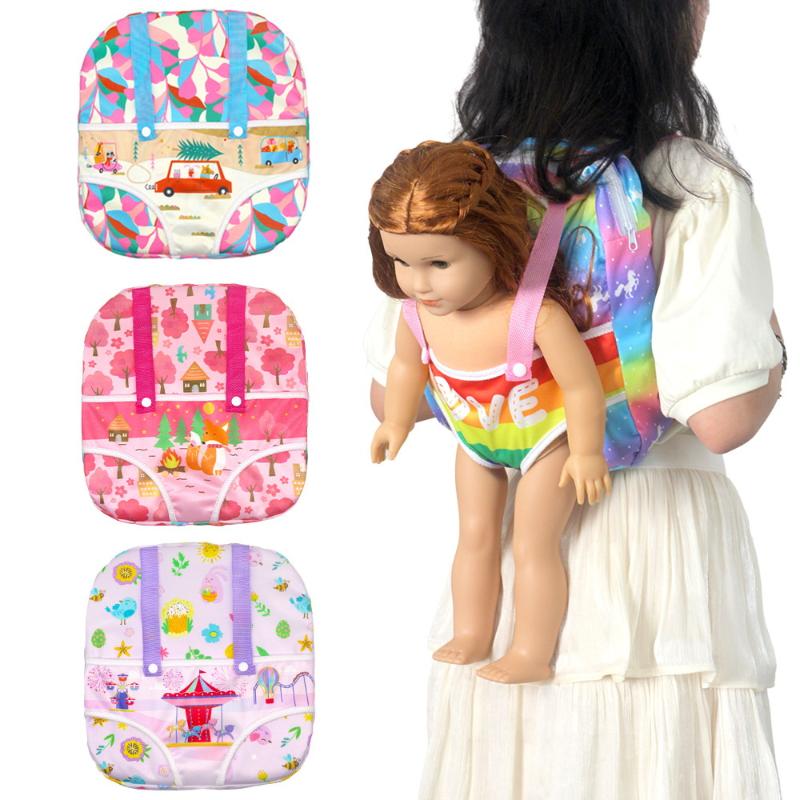 New Carrier Backpack For 12/14/16/18 Inch Born Baby Doll, 30/35/40/25Cm Girl Dolls Out Going Holder