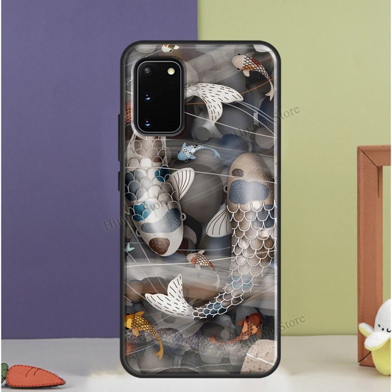 Koi Karpfen Fisch Hülle Für Samsung Galaxy S20 FE S21 S22 Ultra S8 S9 S10 e Note 10 Plus Note 20 Ultra Abdeckung