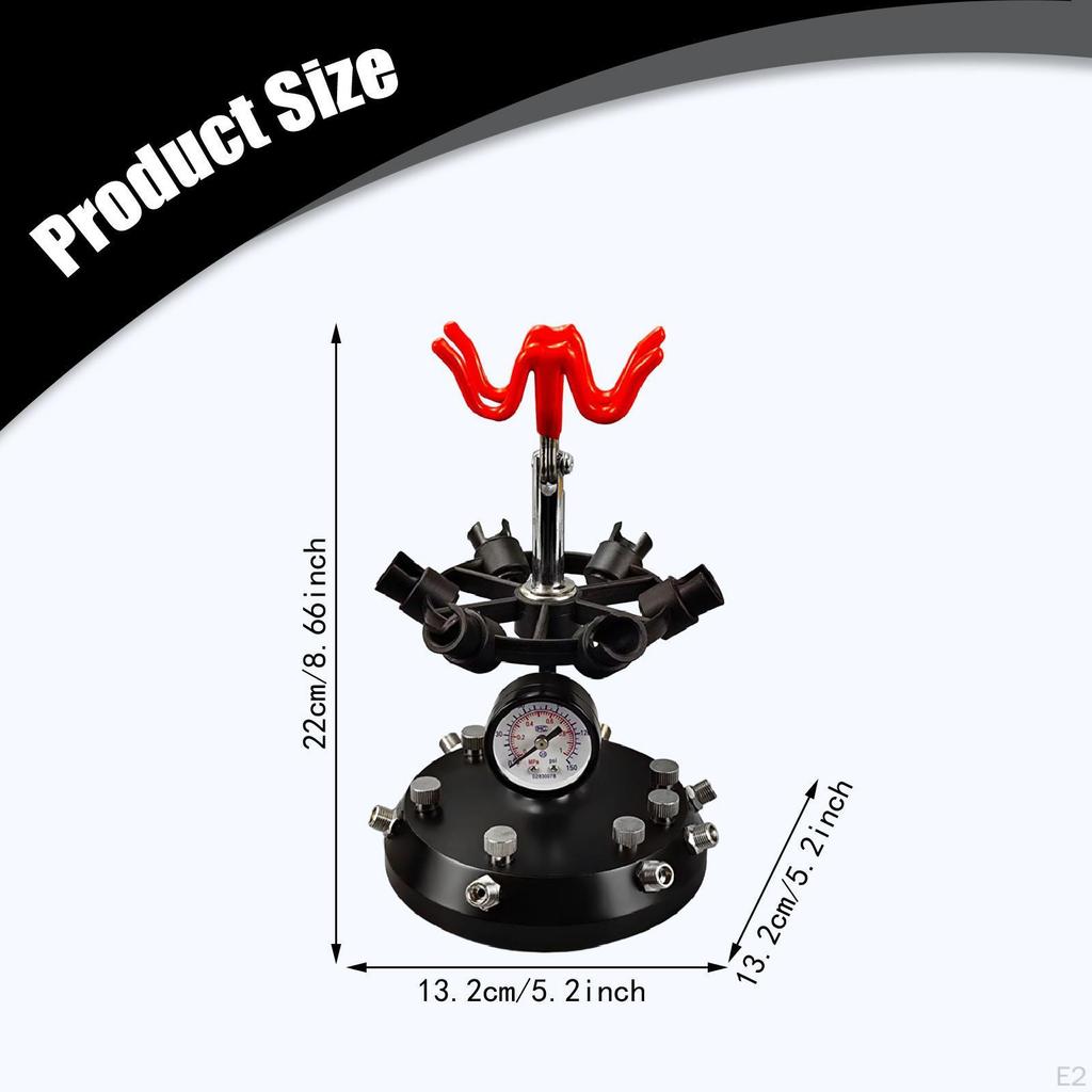 Holder with Pressure Gauge for Garage Workspace Supplies Portable Fixing Rack Universal Can Hold Up