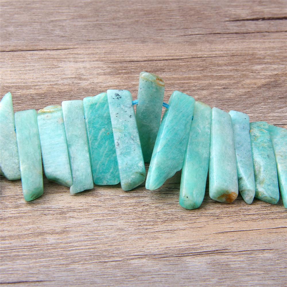 Natural blue ite Crystals Quartz Points Graduated Tusk Top Drilled Beads Pendants Fashion Jewelry For DIY Crown graduate Half Strand