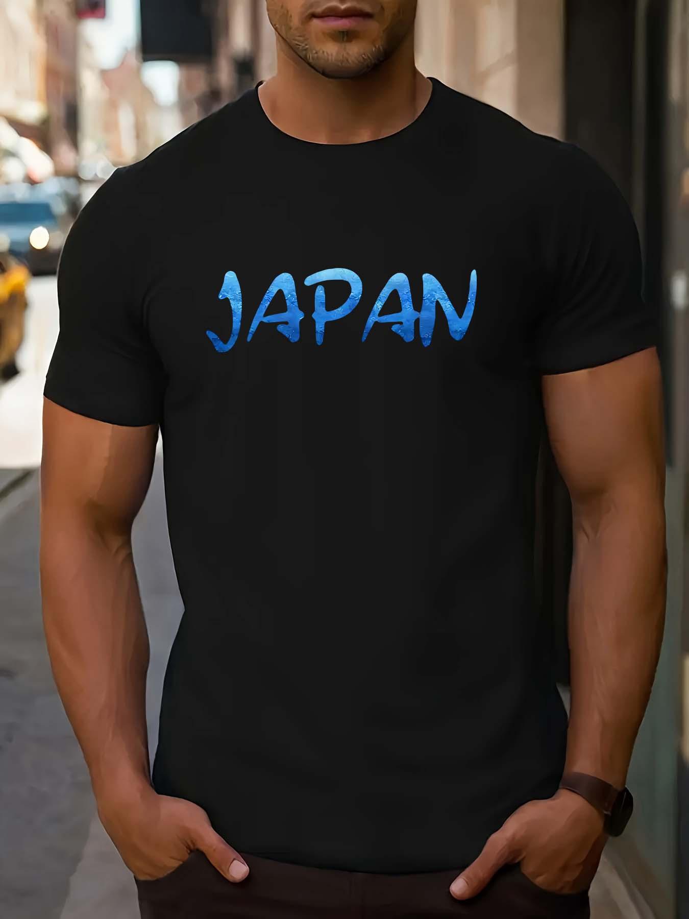 

Casual Short-Sleeve T-shirt with Unique Letter Print - Breathable Polyester XXXL