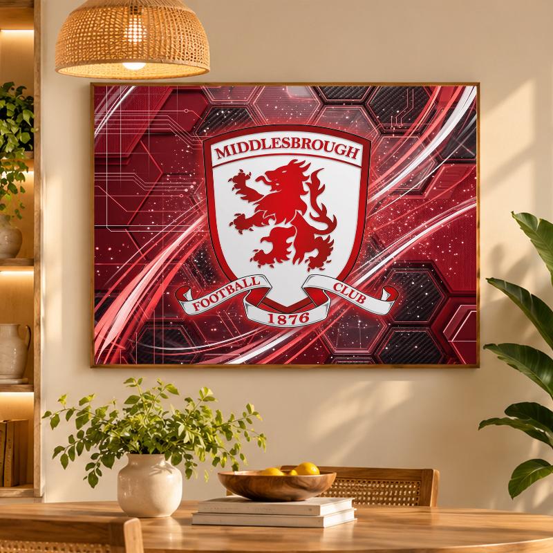 5D Diamond Painting Middlesbrough Football DIY Full Drill Diamond Art Kit Home Decoration