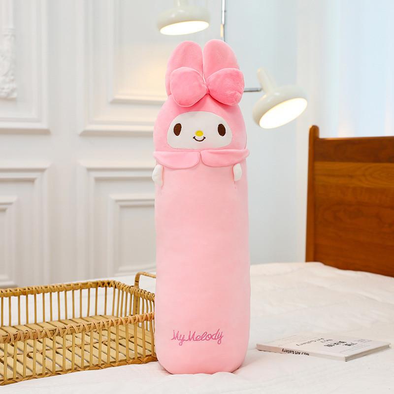 Очаровательная длинная цилиндрическая плюшевая подушка Sanrio, компаньон Стич, игрушка для успокаивающего сна Melody,60cm