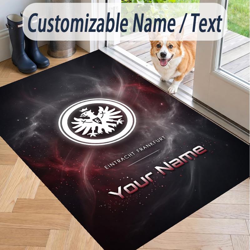 Custom Text Printed Rug Eintracht Frankfurt Non Slip Floor Carpet For Home Room Decor