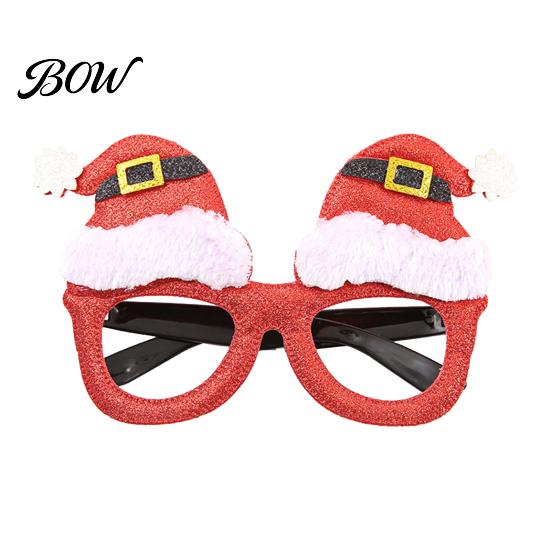 Occhiali da Festa di Babbo Natale Occhiali di Natale, Montature Festose Glitterate, Cappello Albero Pupazzo di Neve Orso Occhiali Divertenti per Bomboniere Pan di Zenzero