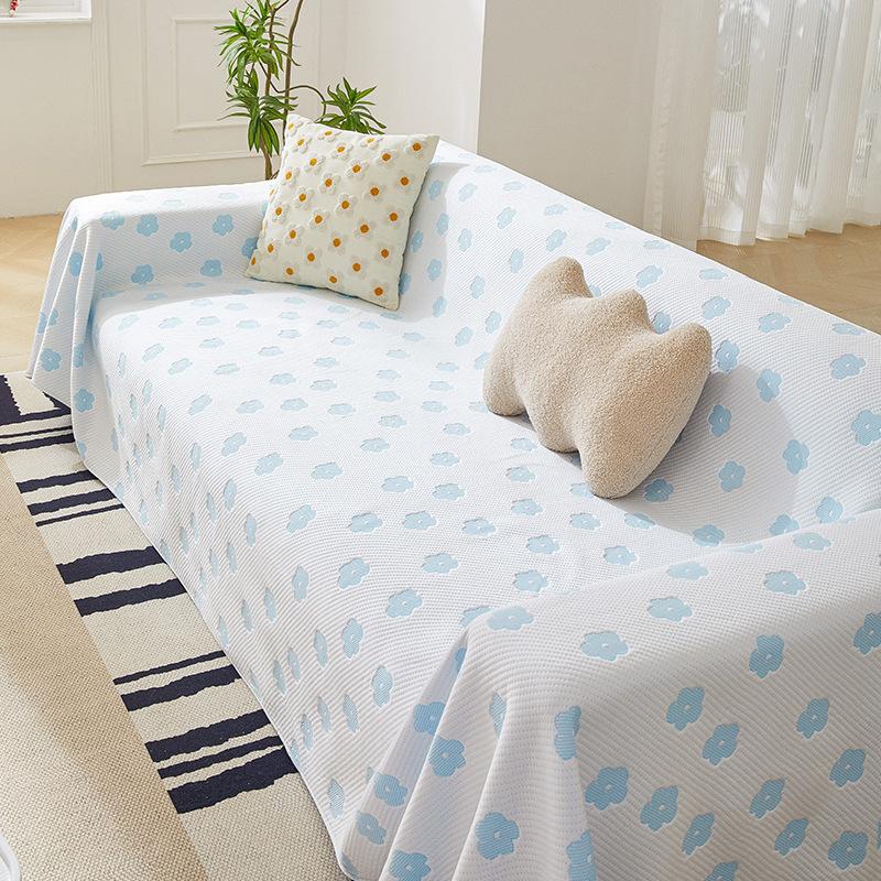 Cool Feeling Ice Silk Sofa Cover Cloth Summer Non-Slip Cushion Summer Leather Sofa Cover Backrest Cover Towel