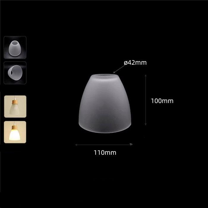 

Винтажный E27 матовый белый стеклянный абажур для замены с отверстием 4,2 см, матовый абажур в форме колокола с отверстием 42 мм для подвесного освещения