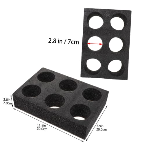 DOITOOL 2-Piece 6-Cup Drink Carrier, Takeout Cup Tray Coffee Carrier, Dehydrator, No-Outfit Holder Tray for Drinking Cups, Coffee Cups, Tea, and Juice