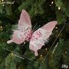 Sequin Bead Butterfly Ornament Fluff Hair Xmas Hanger New Party Decor  Holiday Event