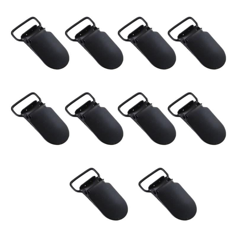 10 st Hängselklämmor Anknäbbspännen för Hängselbyxor Metallremfästen Klämma för Olika Remmar Axelremspännen