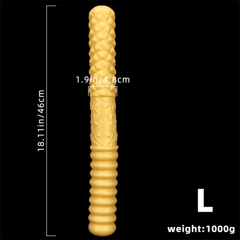 Doppelköpfiger Silikon-Dildo, extralanger Analplug, zweiköpfiger Drache, schwule und lesbische Produkte für Erwachsene