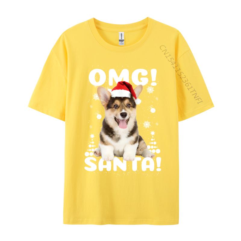 Christmas Dog T Shirts Fashion Premium Cotton Crew Neck Tee Shirts Male Plus Size Sweatshirts High Quality