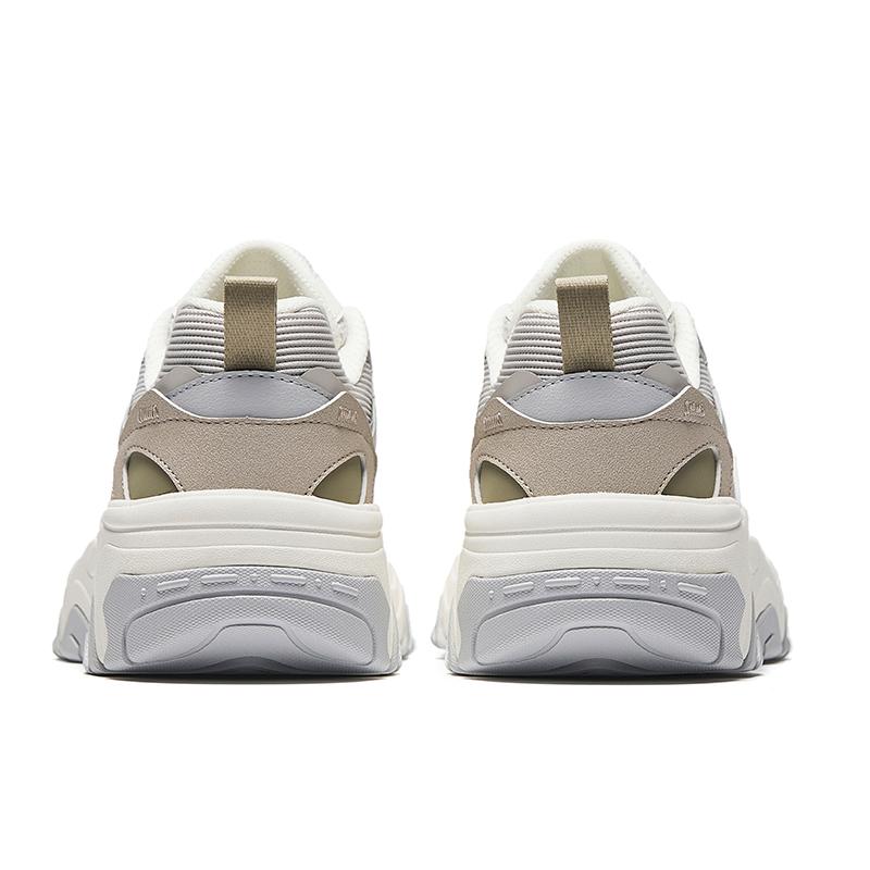 Anta Retro Comfortable Slip Resistant Durable Low Top Casual Shoes Men sneakers Gray White 912448809-1