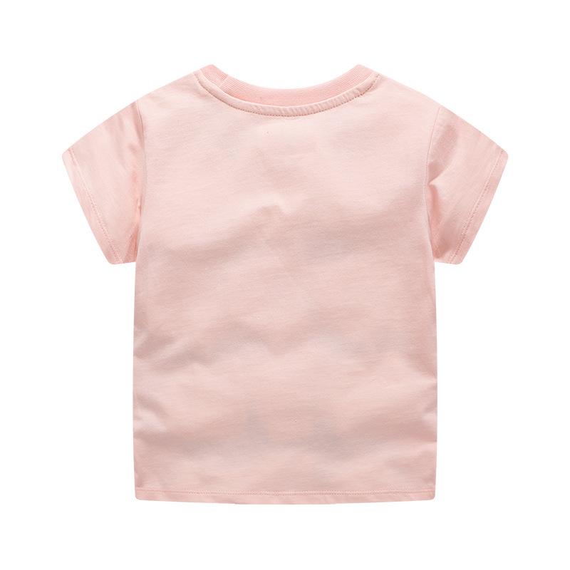 Spring And Summer Children'S New Girls T-Shirt Girls Cute Embroidery Short-Sleeved Tops