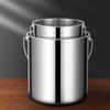 Stainless Steel Food Bucket With Lid Large Capacity Kitchen Flour Container With Handles For Soup Porridge Water Rice Cereal cat