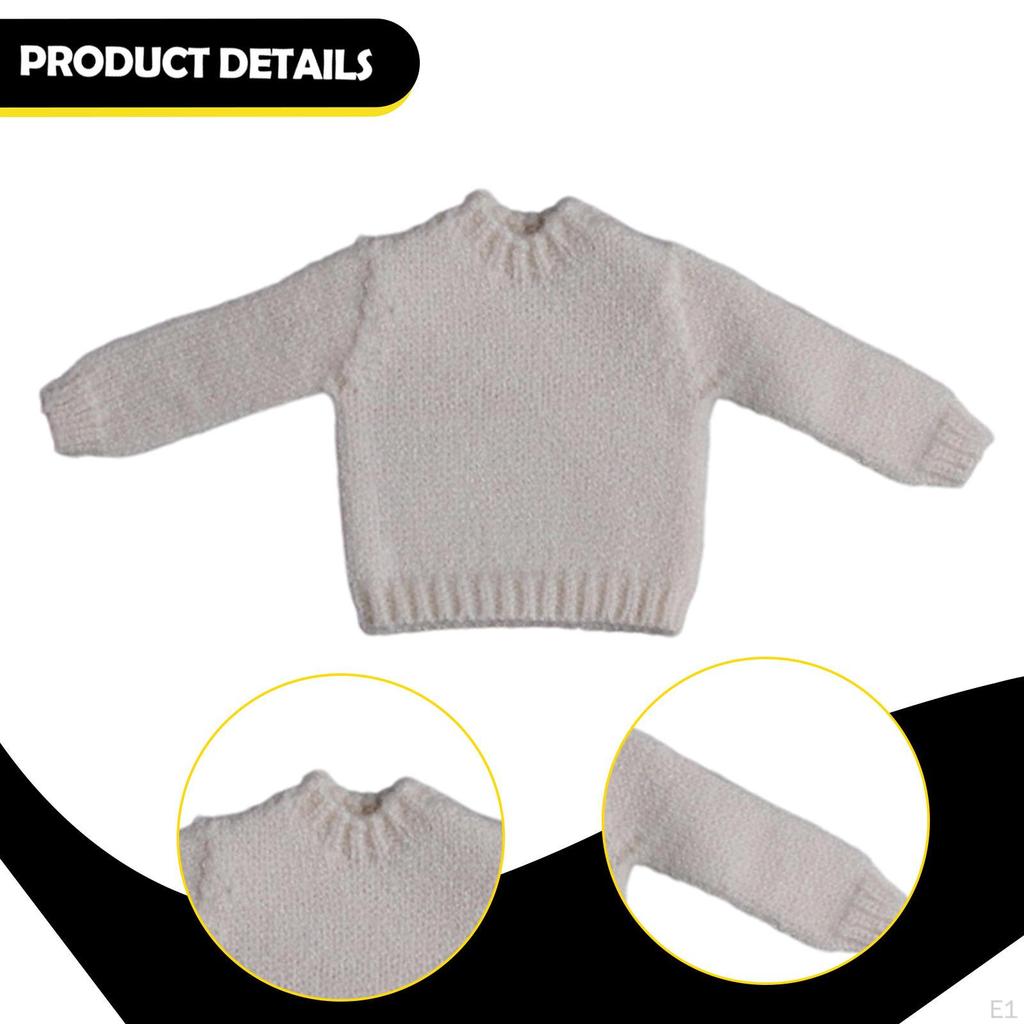 1/12 Action Figure Sweater 6 inch Doll Clothes Long Sleeved Knit Female Clothing