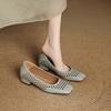 New Summer Casual Flat-soled Sandals, Shallow-mouth Hollowed-out Rubber Soft-soled Feet, One Pedal, Low-heeled Size Sandals