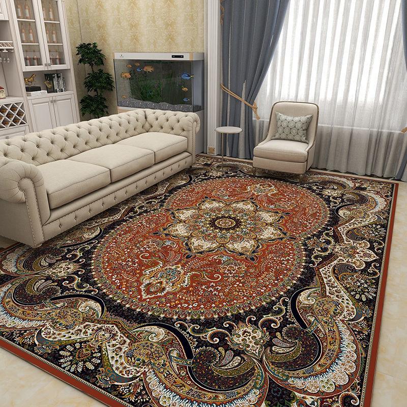 Retro European and American Style Carpet Living Room Coffee Table Carpet Indoor Bed End Carpet Persian Stylelarge Area