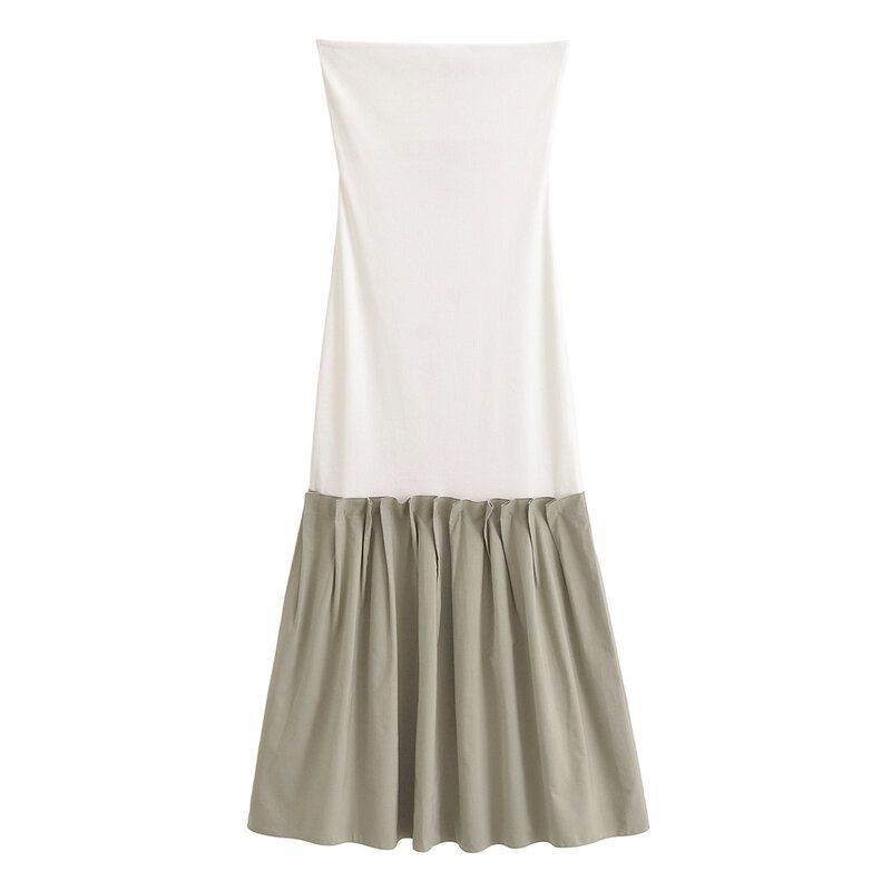 Fashion Style 2024 Summer New Women's Clothing Stylish Patchwork Midi Skirt Dress Short Skirt 0085007 063
