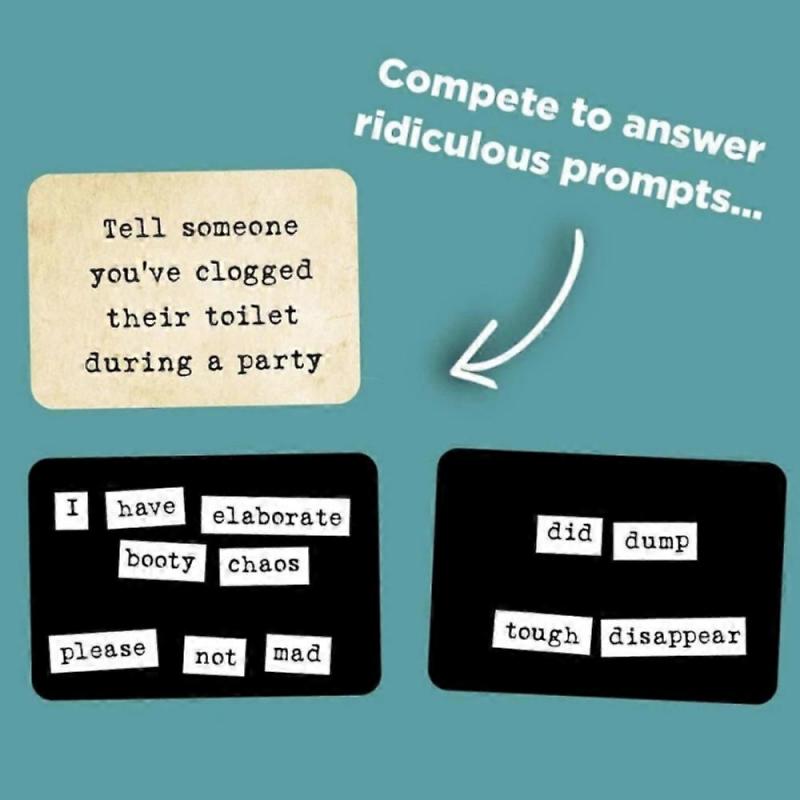 Ransom Notes - The Ridiculous Word Magnet Party Game, 3+ Players