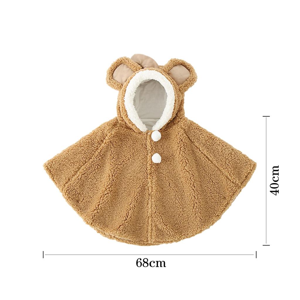 Baby Hooded Cold Weather Cloak for Boys and Soft To the Warm Baby Bathtime New Baby Shower Khaki [XGOPTS] Coat, Cute, Fall/Winter, Fluffy, Warm,
