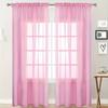 2 Panels Chiffon Sheer Window Curtains for Living Modern Simple Curtain Gauze Semi-blackout Balcony Thin Window Screen