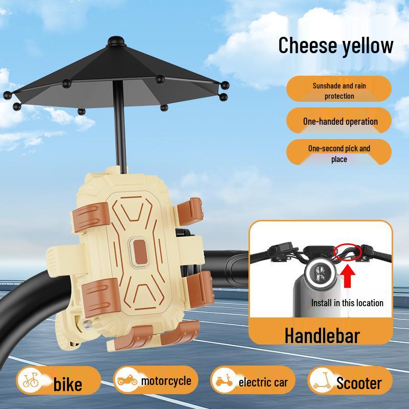 Electric Vehicle Phone Holder: Shockproof, Sunshade, Bicycle & Scooter Navigation Mount