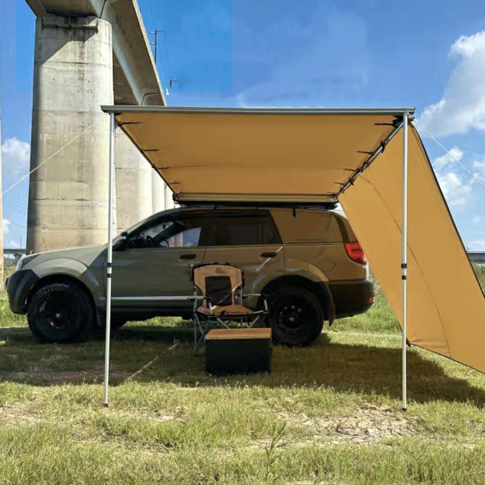 Waterproof Retractable Car Roof Awning: Aluminum Alloy with Sun Protection for Outdoor Camping