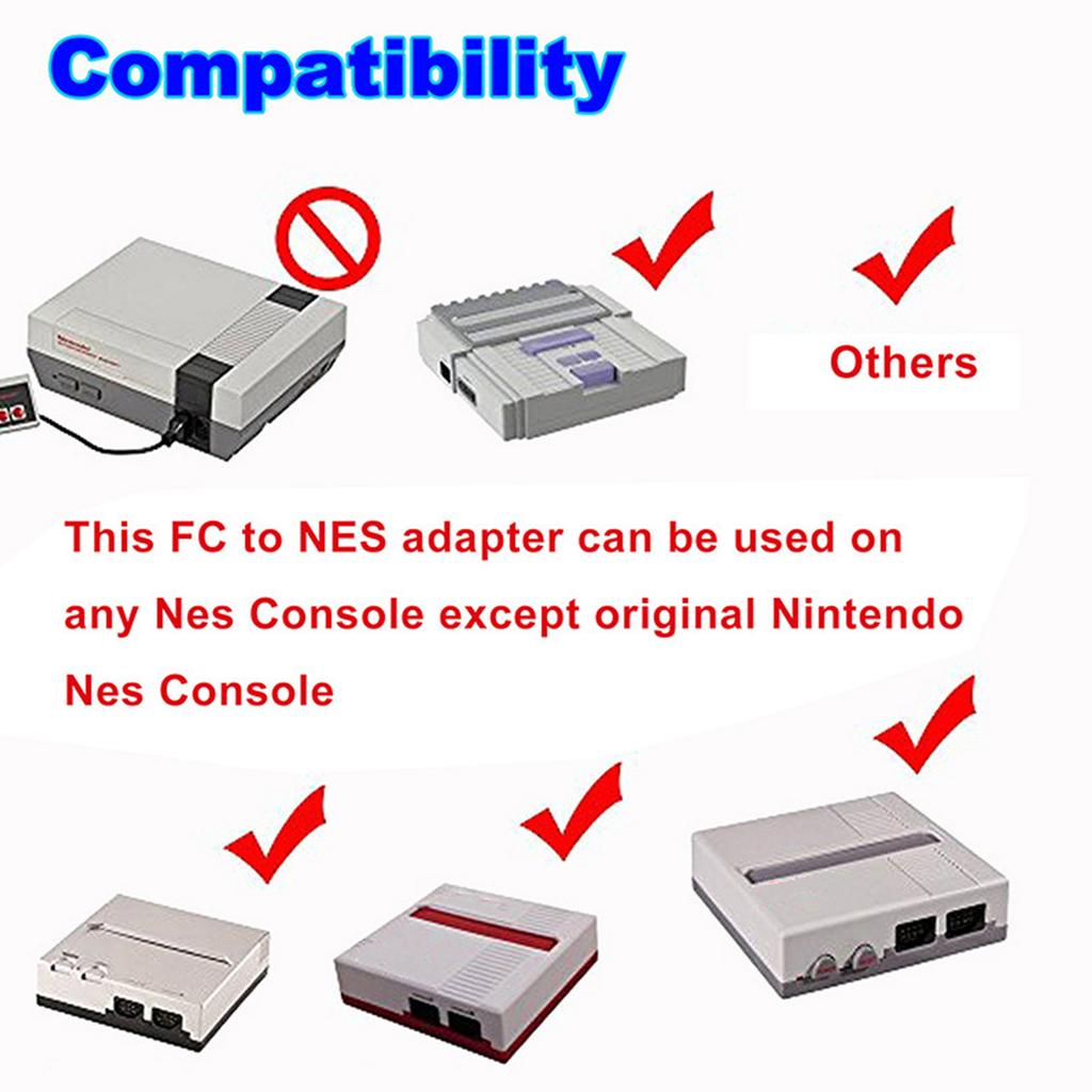Für NES 60 Pin auf 72 Pin Spielkarten-Kassetten-Adapter-Konverter für NES