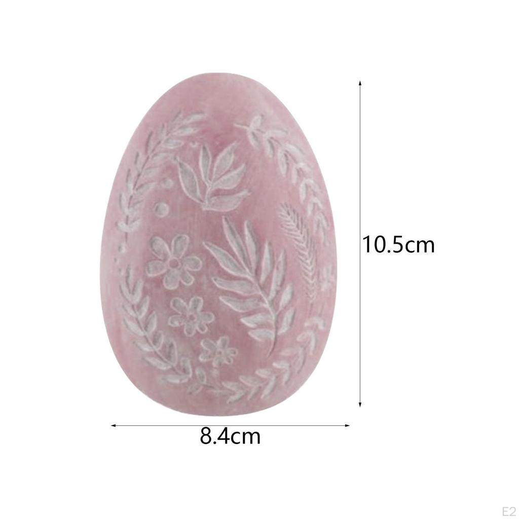 Statua Uovo di Pasqua Figurina in Resina Opera d'Arte Decorativa Regalo Scultura Ornamento da Tavolo per