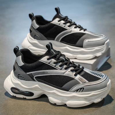 Men's Shoes 2025 Trendy Brand Versatile Youth Running Sports Leisure Height Increasing Thick Soled Mesh Dad
