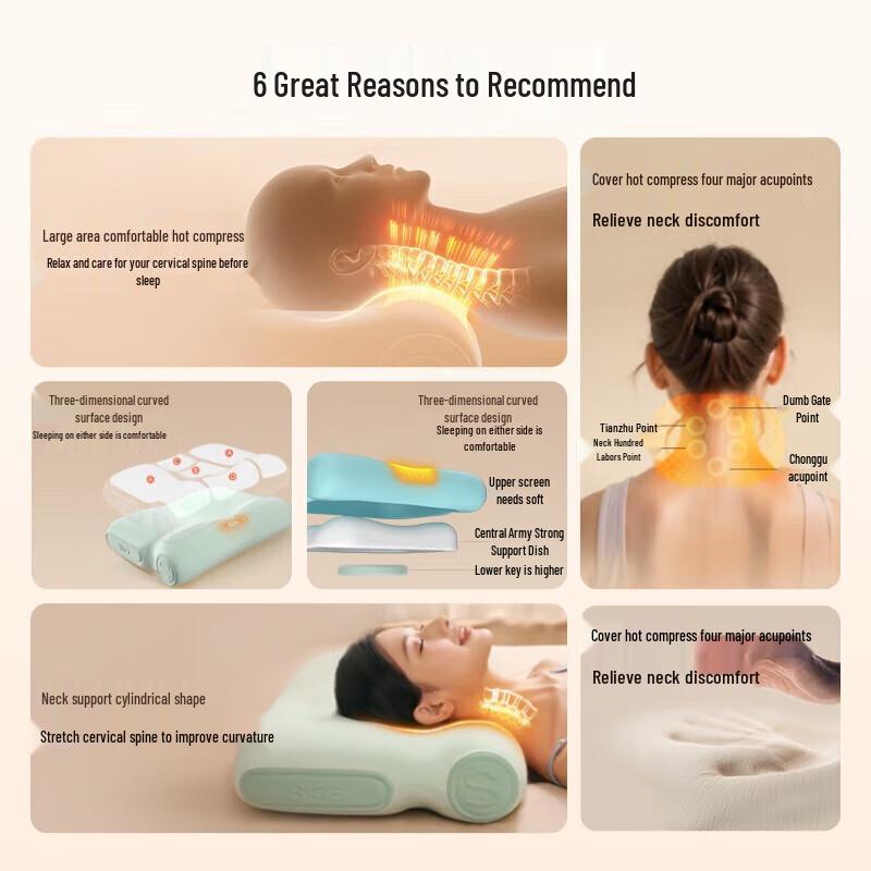 SKG Smart Cervical Pillow with Heat and Massage