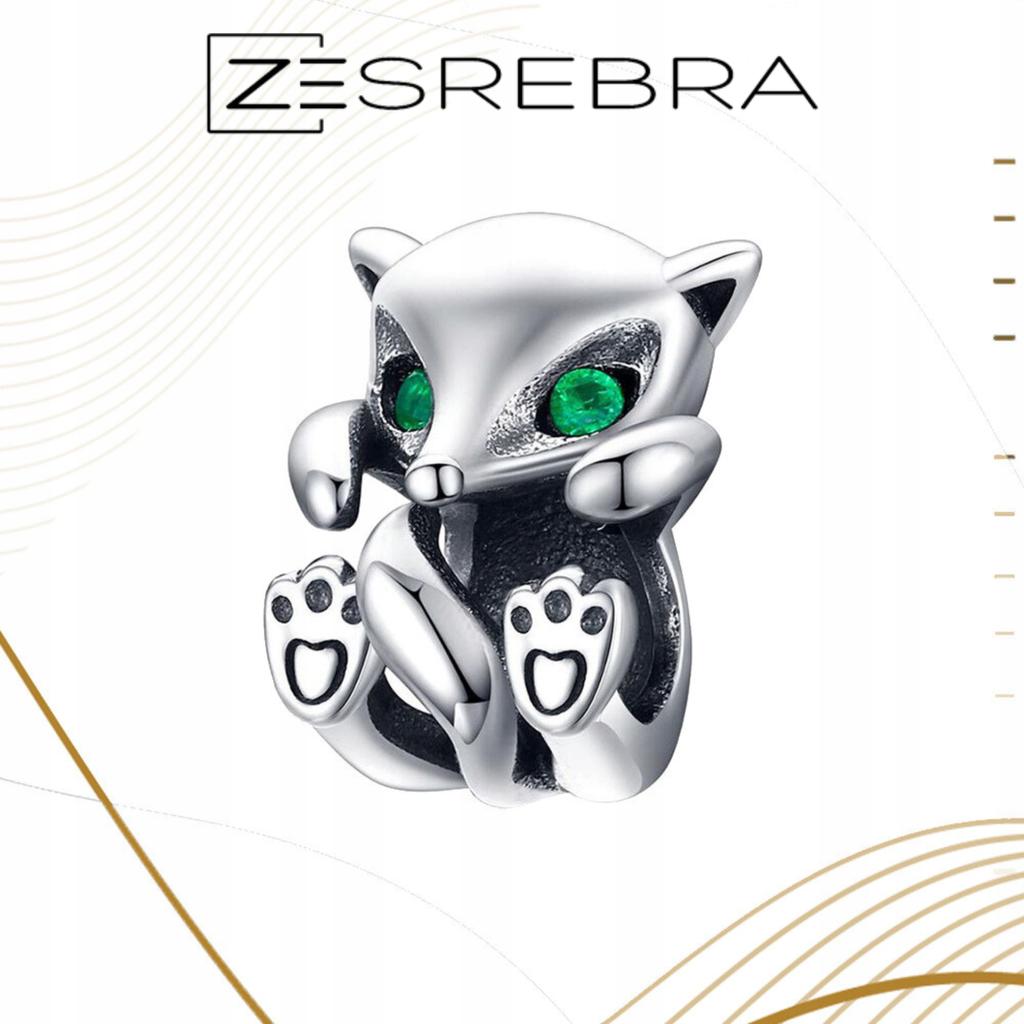 Charms Pr 925 Fox Pendant Bead Colorful Zircons Beads Lis