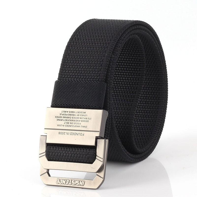TUSHI Direct Sales Double Loop Buckle Outdoor Nylon Belt Sports Canvas Quick-drying 120cm