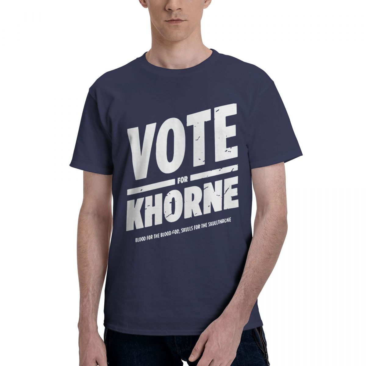 

Vote For Slaanesh Damaged 100 Cotton Casual Breathable Confortable Cute Mens Clothing Brands Mens Tops 4XL
