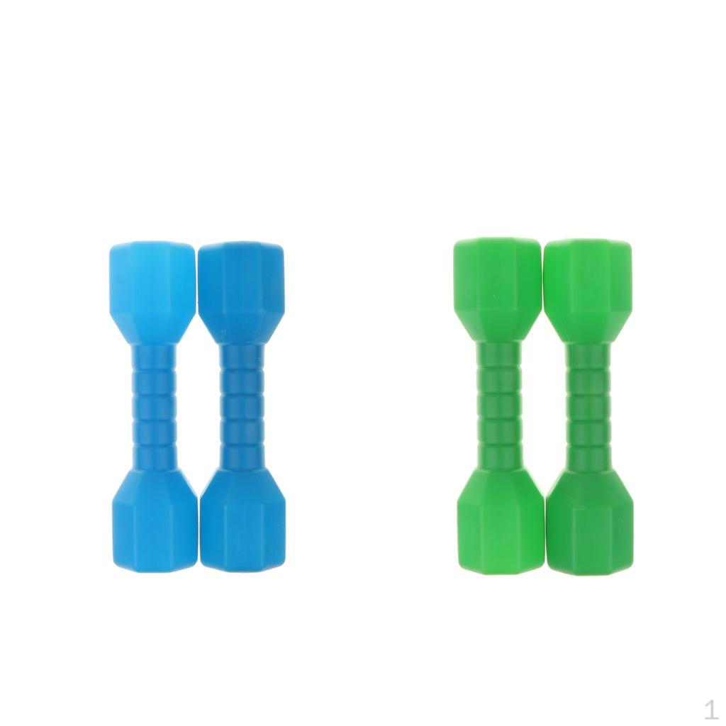 

4 шт. Пластиковые легкие мини-гантели Дошкольная фитнес-игрушка Синий/Зеленый