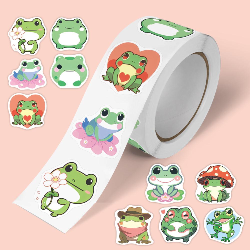 500pcs Cute Traveling Frog Cartoon Graffiti Stickers DIY Phone Guitar Laptop Notebook Suitcase Waterproof Sticker
