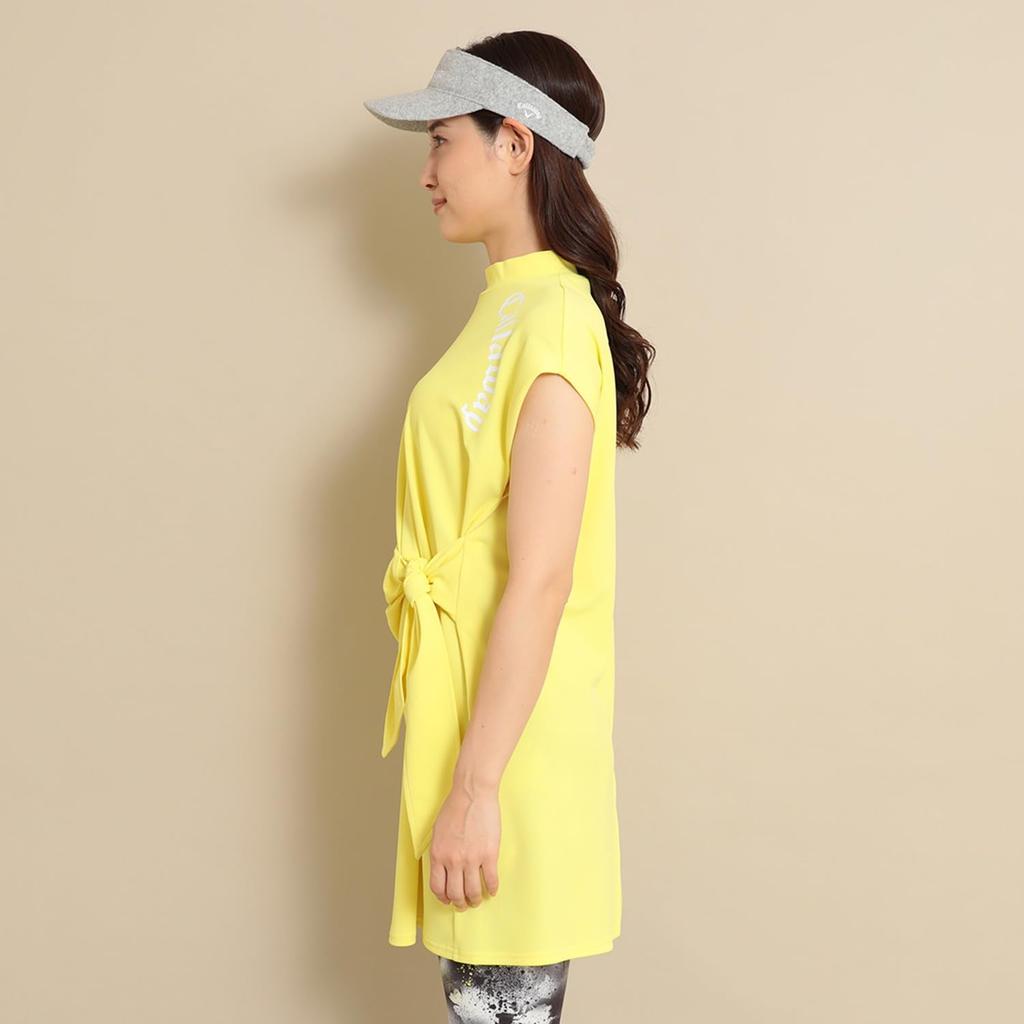 Callaway Short Sleeve Mock Neck Shirt UV Golf Underwear C24134212 Women's (Design, Moisture-Wicking, Quick-Drying, Protection) / / 1060_Yellow
