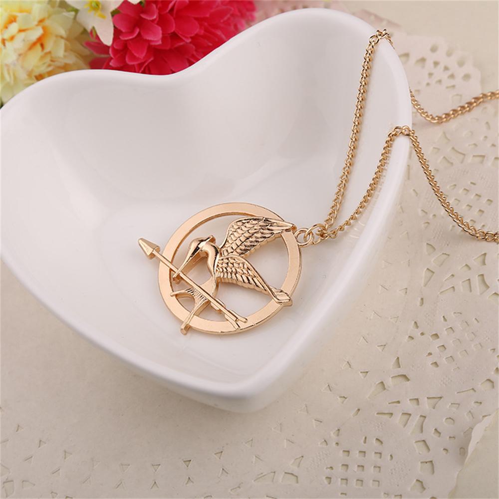 Fashion Mocking Bird Metal Couple Necklace Movie Jewelry The Hunger Games Bird Necklaces Women Men Gifts