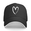 Minimal Outline Heart Love Graphic Design Sandwich Baseball Cap Unisex Women Sun Cap Outdoor Workouts Hat
